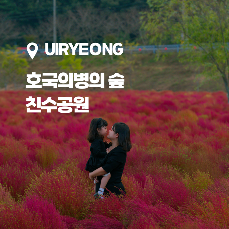  빨갛게 익은 댑싸리와 가을꽃 구경이 가능한 호국의병의 숲 친수공원