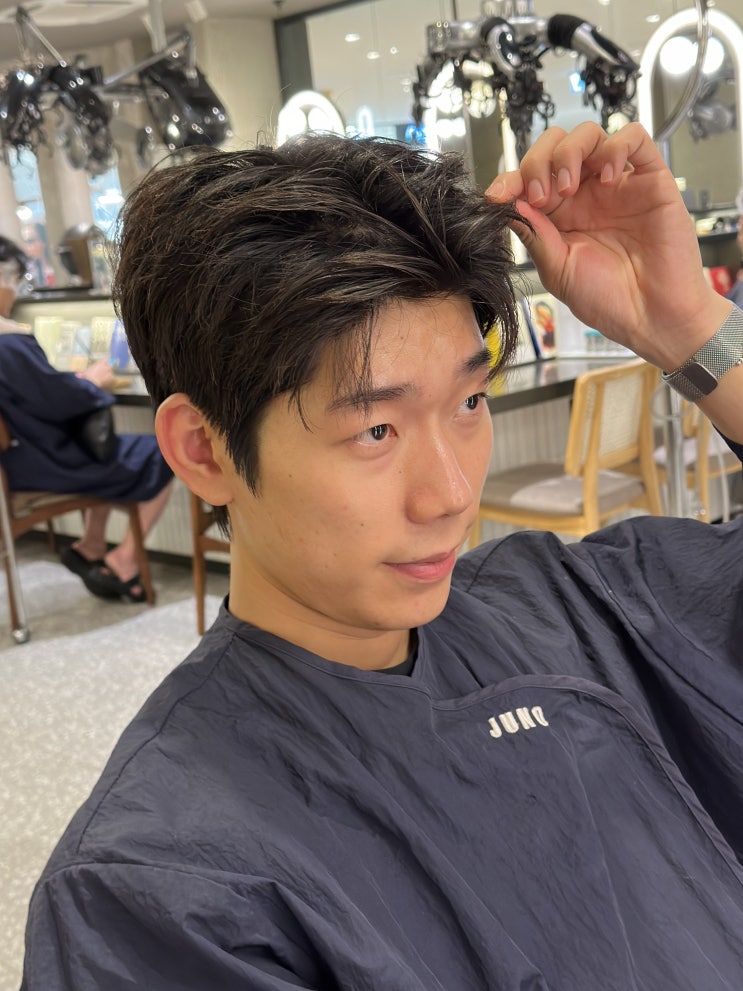  동탄 헤어에서 만나는 깔끔한 남자머리를 위한 드랍컷&다운펌