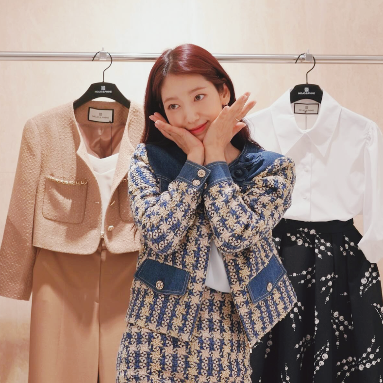 박신혜 모조에스핀 트위드 자켓 원피스 여자 셋업
