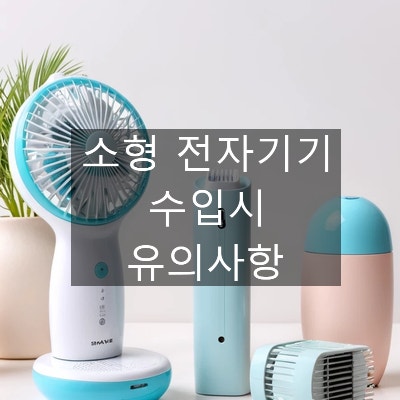 소형 전자기기 수입시 유의사항 (품목분류 전안법 전파법 요건)