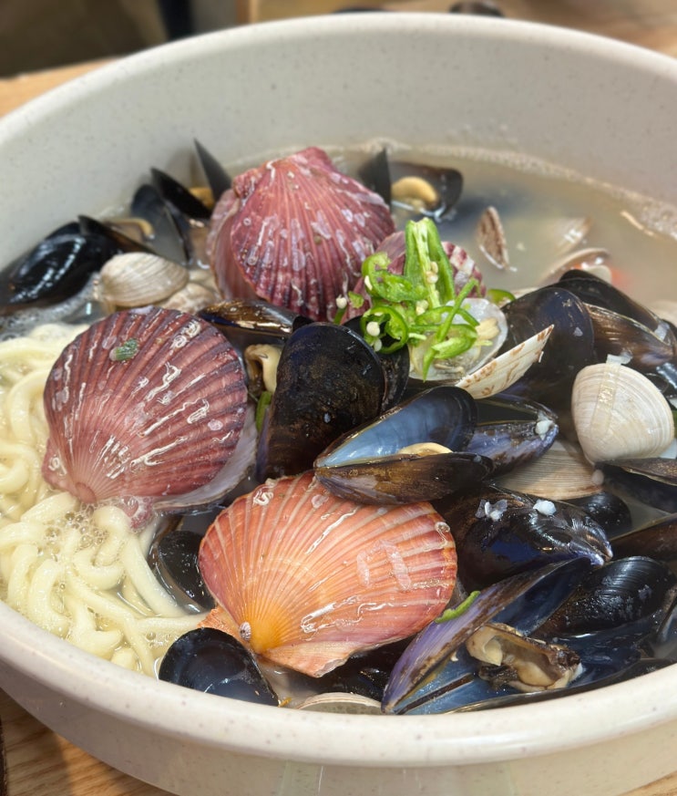  송정 바다뷰 맛집 송정물총칼국수 내돈내산리뷰