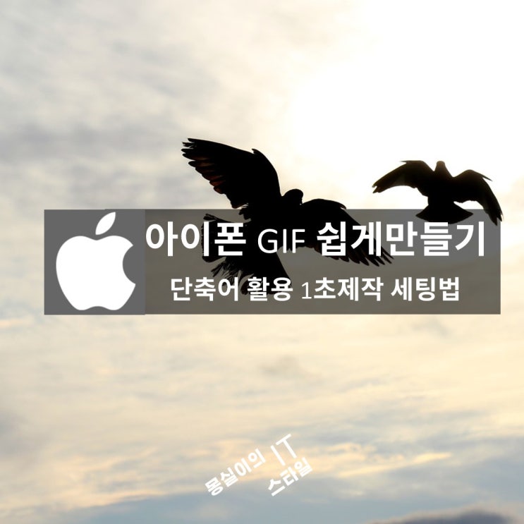  아이폰으로 움짤 1초만에 만들기 - 단축어 세팅법, GIF만들기