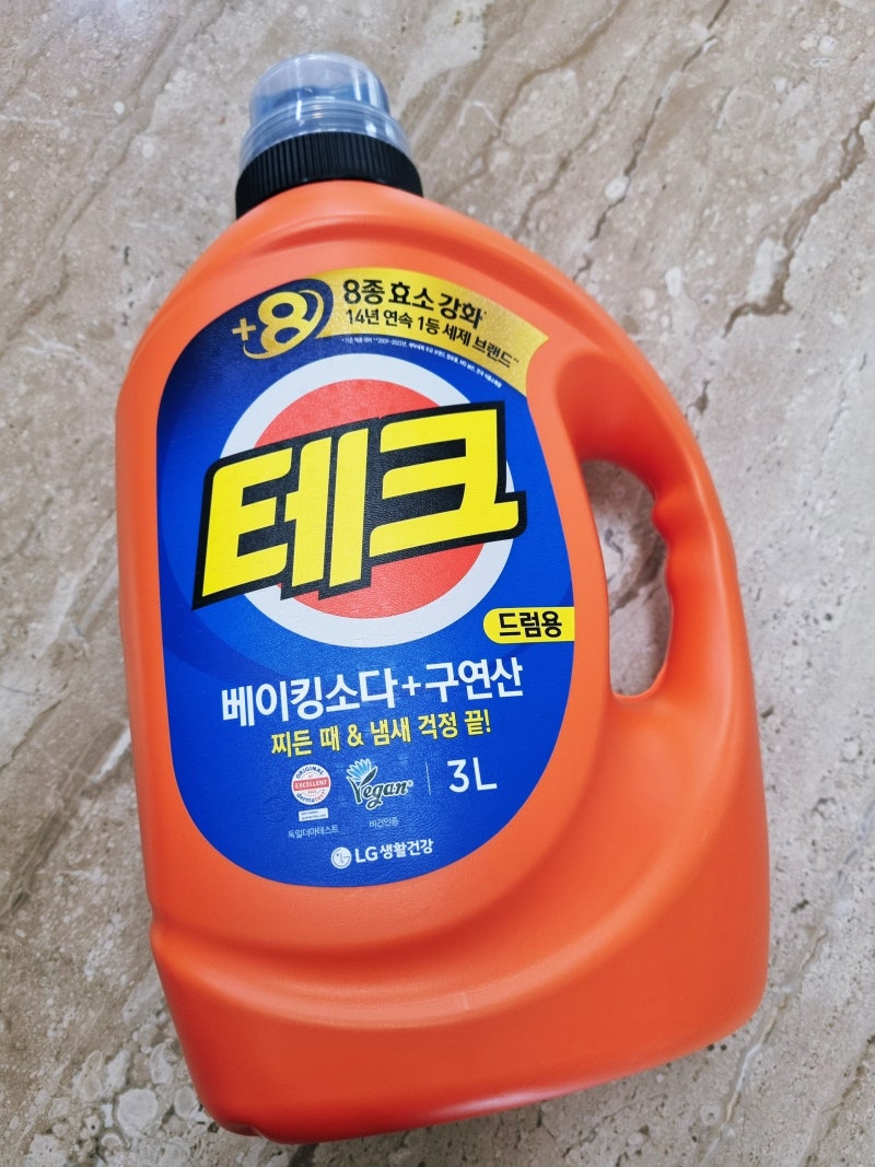 테크 베이킹소다 구연산 액체 세탁세제 드럼용 사용 후기