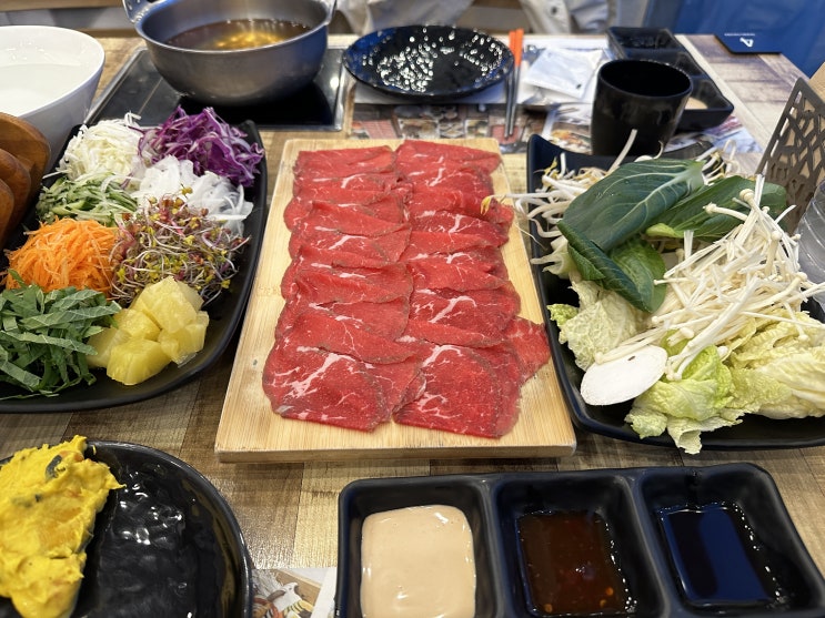  부산 송정 오션뷰 샤브샤브 맛집 샤브막심