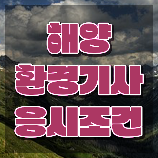  해양환경기사 응시조건 독학으로 쉽고 빠르게 준비한 후기