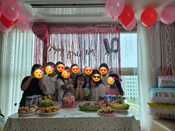  초3 여아 생일파티 해주기(feat. 집, 다이소)