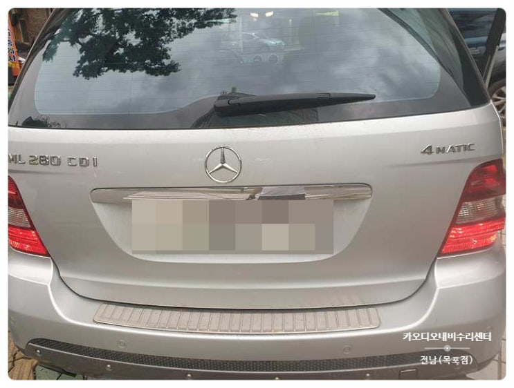  벤츠 ML280CDI 08년식 화면 블랙아웃 증상으로 의뢰한 차량 확인해 보니 런즈 FS2 S 제품 고장 수리 완료