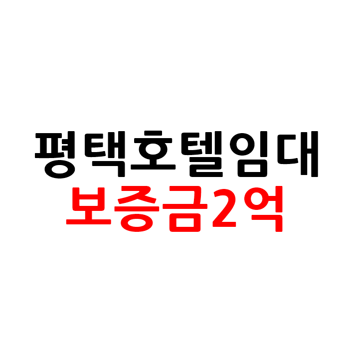  보증금2억 경기도 평택 모텔 호텔 임대