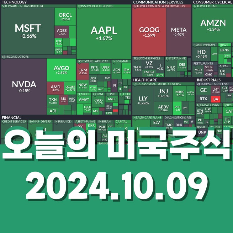  10월 9일 미국주식 TSMC 실적 엔비디아 보잉