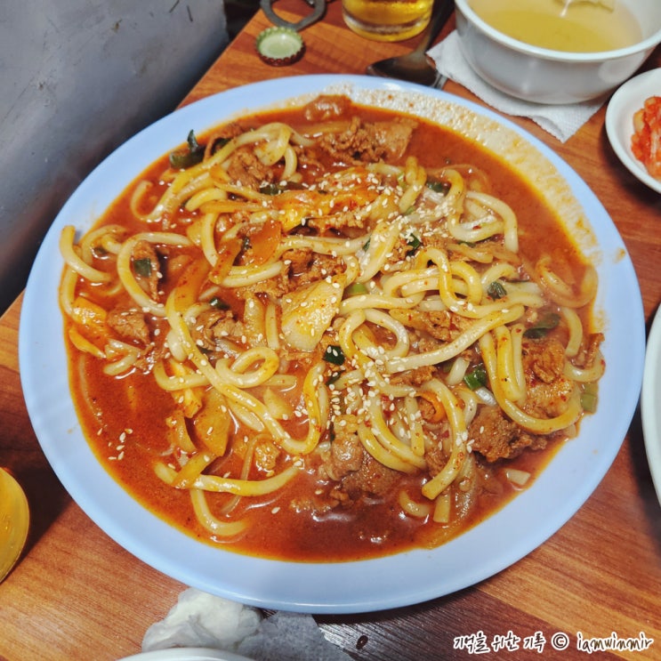 영등포역 소문난 왕돈까스의 제육면 영등포역 소문난 왕돈까스의 제육면
