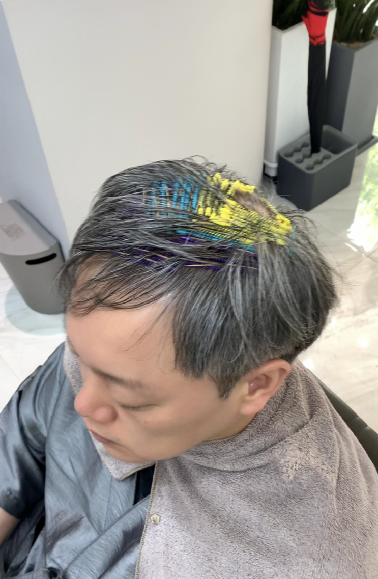  M자형 O자형 자연스러운펌 남성탈모커버파마 링거펌