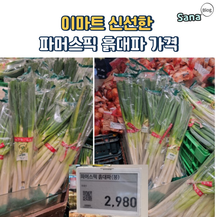  이마트 신선한 파머스픽 흙대파 가격