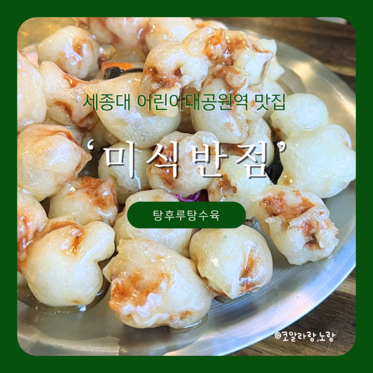  세종대&어린이대공원역 주차 가능 중국집 미식 반점(feat.탕후루탕수육)