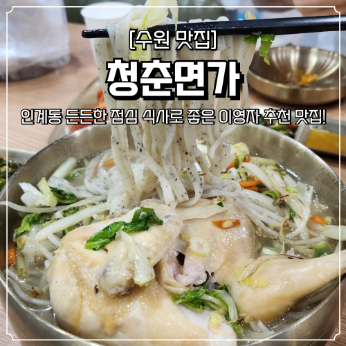  인계동 점심 맛집 청춘면가 이영자 닭한마리 칼국수