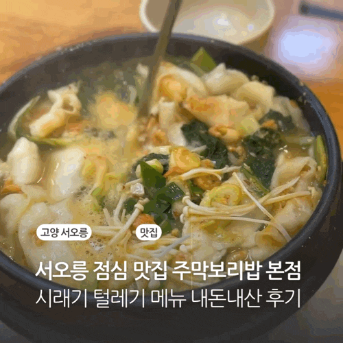  서오릉 점심 맛집 주막보리밥 본점 시래기 털레기 메뉴 내돈내산 후기
