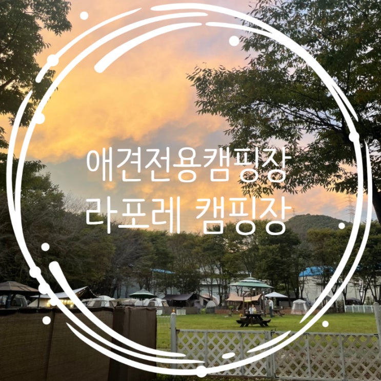  단독 사이트에 울타리가 있는 애견동반 라포레 캠핑장 c사이트 2박3일 후기 ft.캠핑세끼