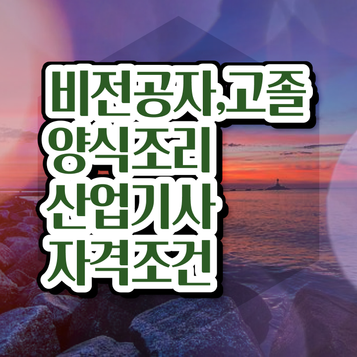  양식조리산업기사 자격요건 양식조리산업기사 시험응시자격 인강으로 편하게 끝낸 전략