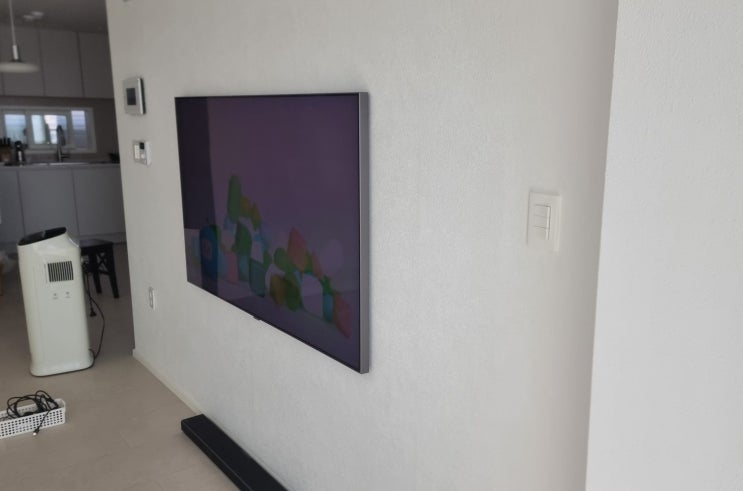  목동 세종그랑시아 아파트 반매립박스 벽걸이티비설치 선정리 사례 와 고정형 브라켓 케이블 연결 사례