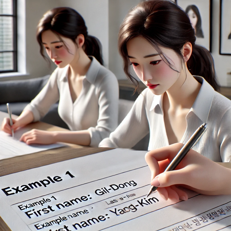  여권 FIRST NAME  LAST NAME 쉽게 쓰는법