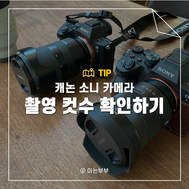 캐논 소니 카메라 컷수 확인 방법 간단하게