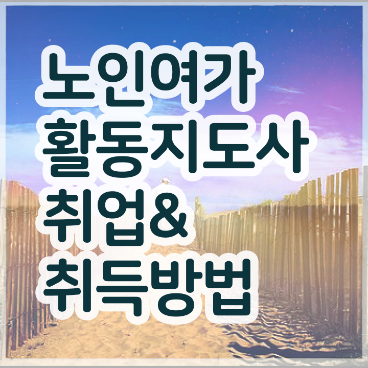  노인여가활동지도사 기간 , 노인여가활동지도사자격증 취득한 과정 및 채용현황