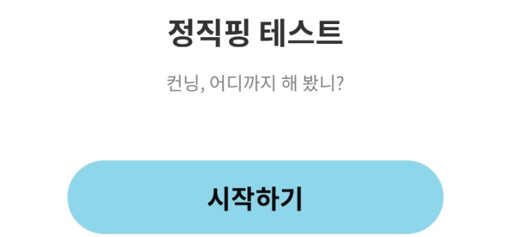  정직핑 테스트, 컨닝을 어디까지 해봤는지 확인하기!