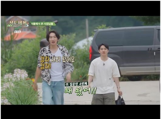 '삼시세끼 Light' <b>도경수</b>와 <b>이광수</b>, 깜짝 등장으로 차승원... 