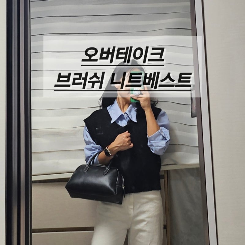 [오버테이크 도매택] 브러쉬 니트베스트 솔직 후기