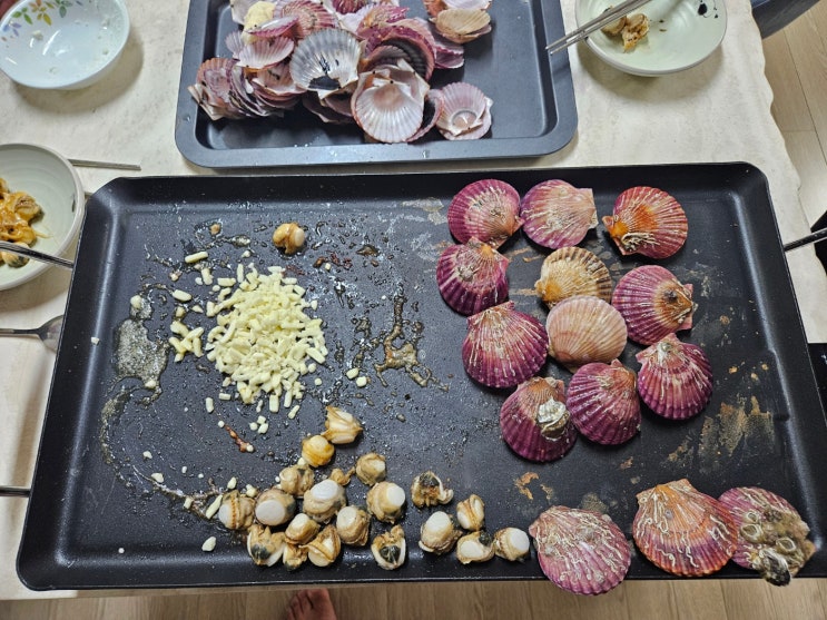  안녕하세요 체크줄눈이에요~ 오늘은 가리비 조개구이  홈파티 했어요