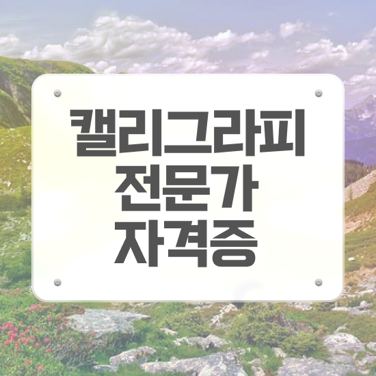  볼펜캘리그라피 , 캘리그라피전문가 자격증 쉽고 간편하게 학습한 후기 핵심 정보