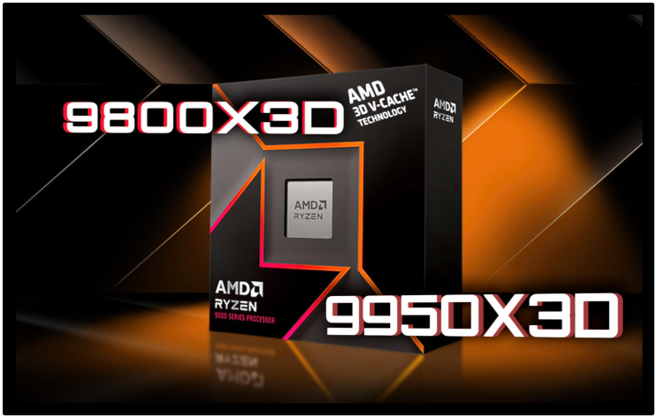  AMD 라이젠 9800X3D 9950X3D CPU 성능 유출