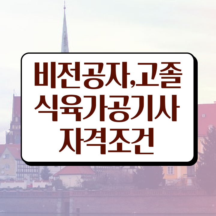  식육가공기사 시험응시조건 독학으로 빠르게 완료한 전략