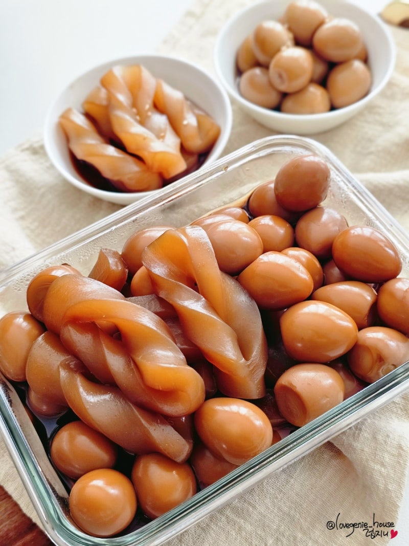 초간단 메추리알 장조림 500g 메추리알 곤약장조림 요리