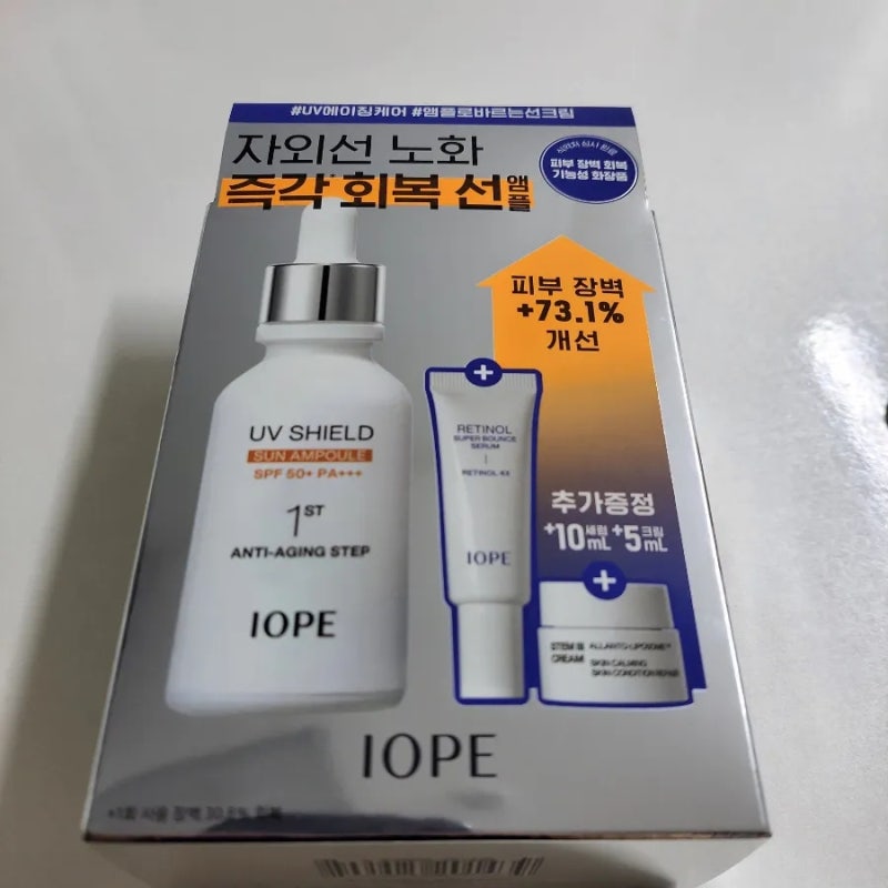 아이오페 유브이 쉴드 선 앰플 리뷰