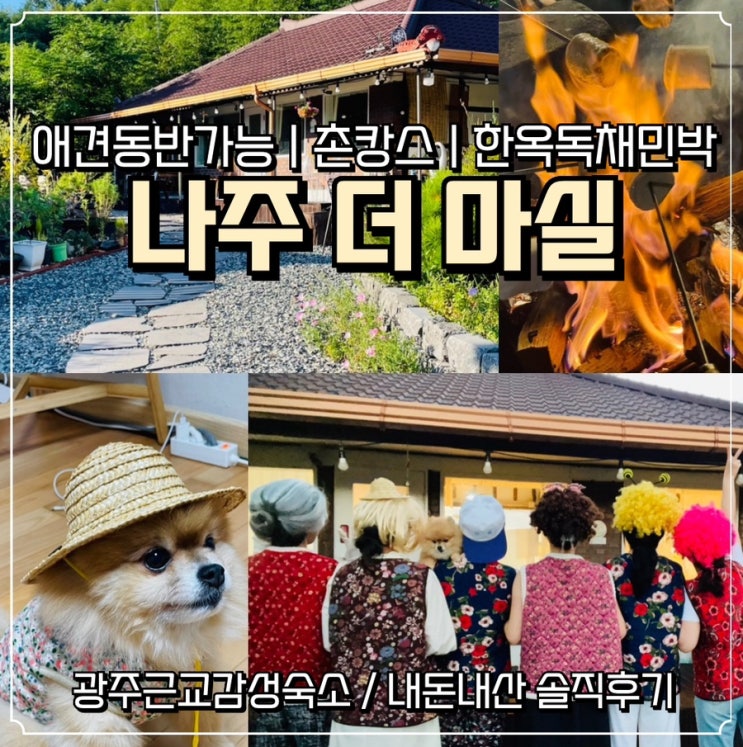  [전남 나주 애견동반가능 감성숙소]더 마실: 내돈내산 한옥독채펜션에서 촌캉스