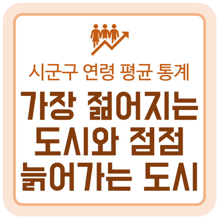 가장 젊어지는 도시와 점점 늙어가는 도시 (전국 시군구 연령 평균 통계) 가장 젊어지는 도시와 점점 늙어가는 도시 (전국 시군구 연령 평균 통계)