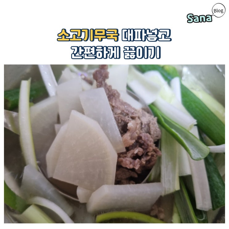  소고기무국 대파넣고 간편하게 끓이기