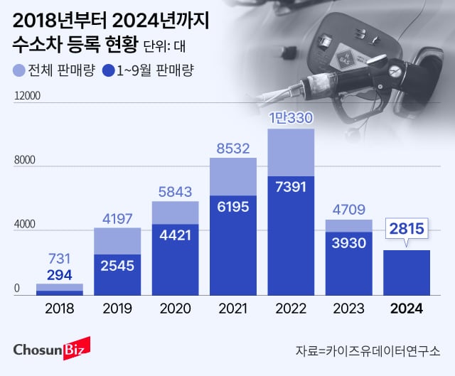 수소 생태계 언제 열리나… 車 판매 줄고 충전소는 제자리 수소 생태계 언제 열리나… 車 판매 줄고 충전소는 제자리