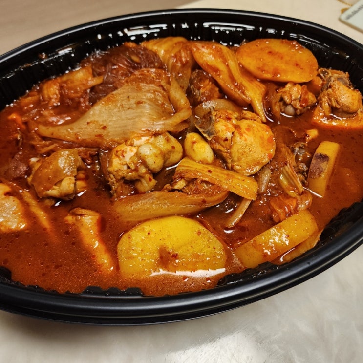  [두찜] 메뉴판,가격, 방문포장할인, 매콤한 묵은지찜닭 후기리뷰