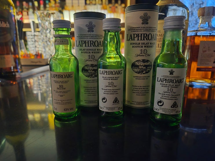  라프로익 10 80년대부터 현행까지 4종리뷰(laphroaig 10)