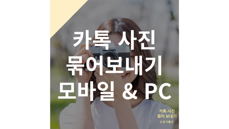  카톡 사진 묶어보내기 모바일 전송 & PC버전도 있네