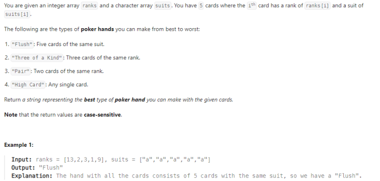  JAVA_LeetCode 2347_Best Poker Hand