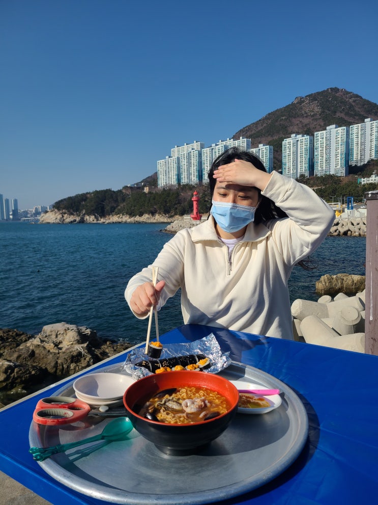  부산 영도 해녀촌 성게김밥 해물라면 뚜벅이 부산여행코스 추천