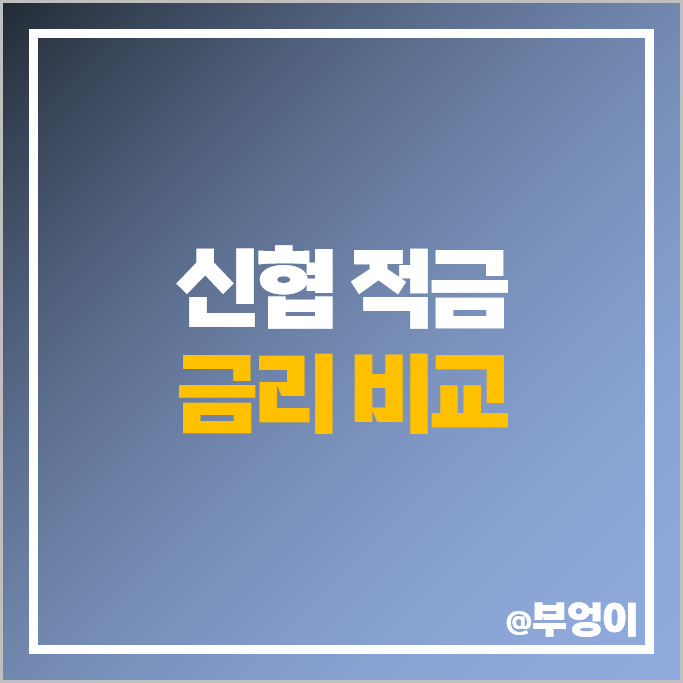 신협 적금 이율 비교 금리 높은 자유적금 정기적금 특판 추천 신협 적금 이율 비교 금리 높은 자유적금 정기적금 특판 추천