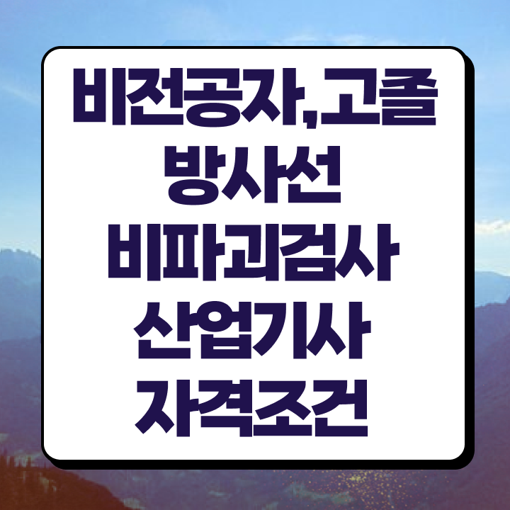  방사선비파괴검사산업기사 방사선비파괴검사산업기사 응시자격 인강으로 단기간에 끝낸 후기