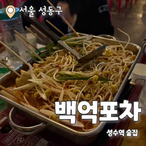  백억포차 : 단체로 가기 좋은 성수역 레트로포차 내돈내산 후기