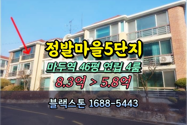  마두동 정발마을 건영5단지 경매 46평 포룸 일산고급연립