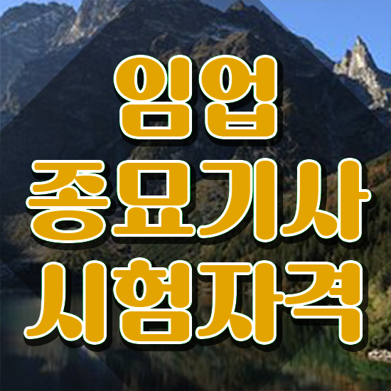  임업종묘기사 취득자격 독학으로 간단하게 끝낸 노하우