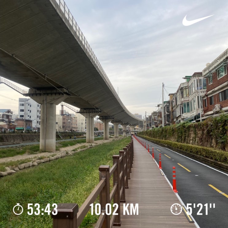  러닝로그_241013 정릉천_청계천 10km
