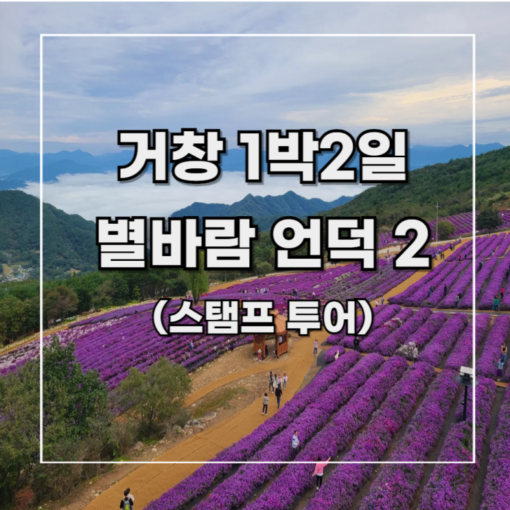  [거창 1박2일] 여행 기록 7. 별 바람 언덕 감악산 꽃&별 축제 2 (스탬프 투어 위치, 마켓, 2주차장)
